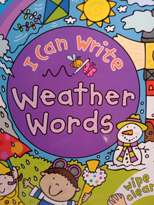 I Can Write Weather Words Wipe Clean