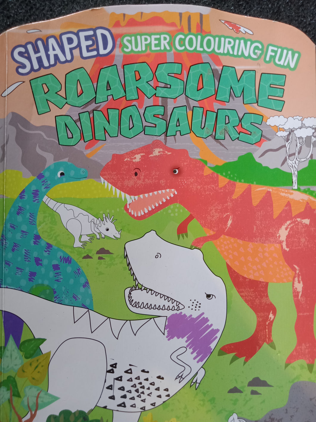 Shaped Super Colouring Fun Roarsome Dinosaurs