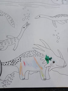 Shaped Super Colouring Fun Roarsome Dinosaurs