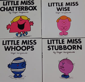 Little Miss Wise/Chatterbox/Whoops/Stubborn by Roger Hangreaves