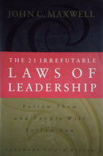 Load image into Gallery viewer, The 21 Irrefutable Law Of Leadership By John C. Maxwell - Books for Less Online Bookstore