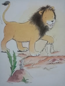 The Lion and tge Mouse by Mairi Mackinnon