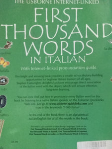 The Usborne Internet-Linked: First Thousand Words In Italian